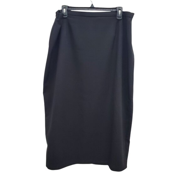Ainsley & Aidan Woman's Black‎ Polyester Career Pencil Midi Skirt Plus Size 16W - Picture 1 of 6